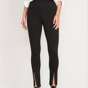 High Waisted Split Front Skinny Pants NWT